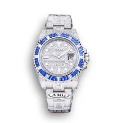 Replica Rolex Submariner Iced Out 116610LN 40mm Blue Bezel