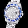 Rolex Replica Submariner Iced Out 116610LN 40mm Blue Bezel