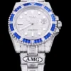 Super Clone Rolex Submariner Iced Out 116610LN 40mm Blue Bezel