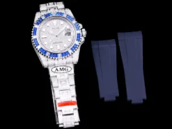 Best Fake Rolex Submariner Iced Out 116610LN 40mm Blue Bezel