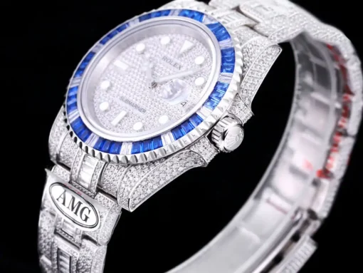 Best Replica Rolex Submariner Iced Out 116610LN 40mm Blue Bezel