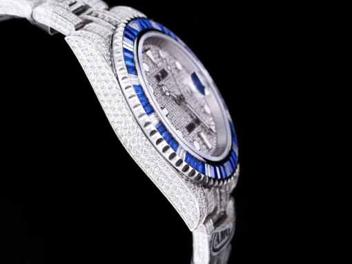 Best Rolex Replica Submariner Iced Out 116610LN 40mm Blue Bezel