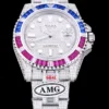 Rolex Replica Submariner Iced Out 116610LN 40mm Blue-Pink Bezel