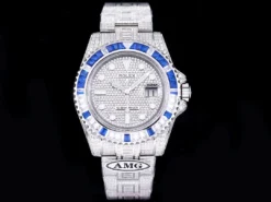Rolex Super Clone Submariner Iced Out 116610LN 40mm Blue-White Bezel