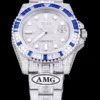 Fake Rolex Submariner Iced Out 116610LN 40mm Blue-White Bezel