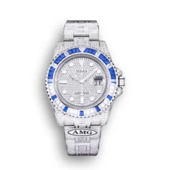 Replica Rolex Submariner Iced Out 116610LN 40mm Blue-White Bezel