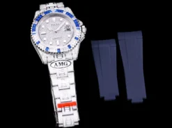 Best Fake Rolex Submariner Iced Out 116610LN 40mm Blue-White Bezel