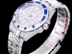 Best Replica Rolex Submariner Iced Out 116610LN 40mm Blue-White Bezel