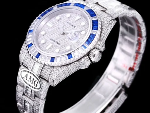 Best Replica Rolex Submariner Iced Out 116610LN 40mm Blue-White Bezel
