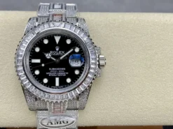 Rolex Super Clone Submariner Iced Out 116610LN 40mm Clear Diamond Bezel
