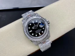 Super Clone Rolex Submariner Iced Out 116610LN 40mm Clear Diamond Bezel