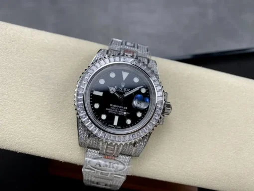 Best Fake Rolex Submariner Iced Out 116610LN 40mm Clear Diamond Bezel