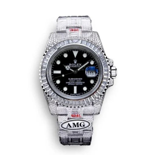 Replica Rolex Submariner Iced Out 116610LN 40mm Clear Diamond Bezel