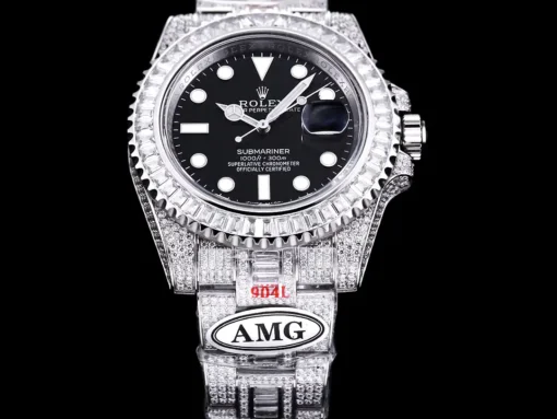 Fake Rolex Submariner Iced Out 116610LN 40mm Diamond Bezel