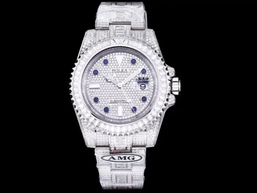 Rolex Super Clone Submariner Iced Out 116610LN 40mm Diamond Blue Markers