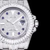 Fake Rolex Submariner Iced Out 116610LN 40mm Diamond Blue Markers