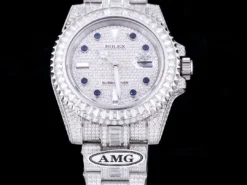 Rolex Replica Submariner Iced Out 116610LN 40mm Diamond Blue Markers