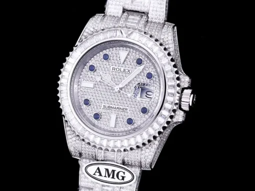 Super Clone Rolex Submariner Iced Out 116610LN 40mm Diamond Blue Markers