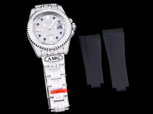 Best Fake Rolex Submariner Iced Out 116610LN 40mm Diamond Blue Markers