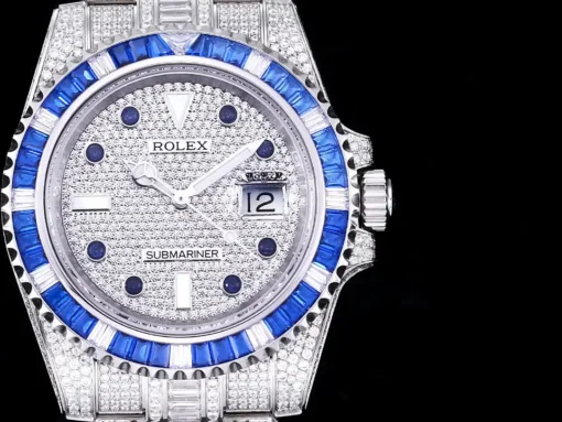 Fake Rolex Submariner Iced Out 116610LN 40mm Diamond Dial