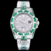 Rolex Super Clone Submariner Iced Out 116610LN 40mm Green-White Bezel
