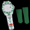 Best Fake Rolex Submariner Iced Out 116610LN 40mm Green-White Bezel