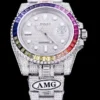 Rolex Replica Submariner Iced Out 116610LN 40mm Rainbow Bezel