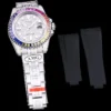 Best Fake Rolex Submariner Iced Out 116610LN 40mm Rainbow Bezel