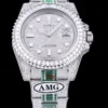 Rolex Replica Submariner Iced Out 116610LN 40mm White Bezel