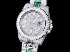 Super Clone Rolex Submariner Iced Out 116610LN 40mm White Bezel