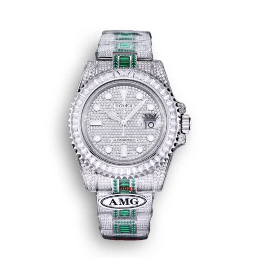 Replica Rolex Submariner Iced Out 116610LN 40mm White Bezel