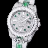 Super Clone Rolex Submariner Iced Out 116610LN 40mm White Bezel Green Markers