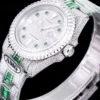 Best Replica Rolex Submariner Iced Out 116610LN 40mm White Bezel Green Markers