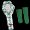 Best Fake Rolex Submariner Iced Out 116610LN Green-White Bezel