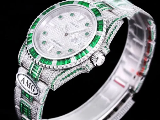 Best Replica Rolex Submariner Iced Out 116610LN Green-White Bezel