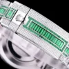 Rolex Clone Submariner Iced Out 116610LN Green-White Bezel