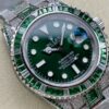 Fake Rolex Submariner Iced Out 116610LV-1 41mm Green Dial