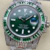 Fake Rolex Submariner Iced Out 116610LV-2 41mm Green Dial