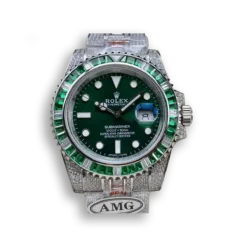 Replica Rolex Submariner Iced Out 116610LV-2 41mm Green Dial