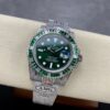 Super Clone Rolex Submariner Iced Out 116610LV-2 41mm Green Dial