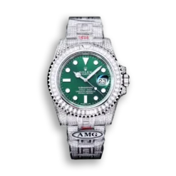 Replica Rolex Submariner Iced Out 116610LV-3 41mm Green Dial