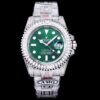 Rolex Clone Watches Submariner Iced Out 116610LV-3 41mm Green Dial
