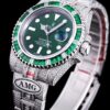 Fake Rolex Submariner Iced Out 116610LV-4 41mm Green Dial