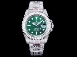 Rolex Super Clone Submariner Iced Out 116610LV 40mm Green Dial