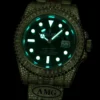 Best Fake Rolex Submariner Iced Out 116610LV 40mm Green Dial