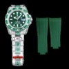 Super Clone Rolex Submariner Iced Out 116610LV 40mm Green Diamond Bezel