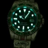 Best Fake Rolex Submariner Iced Out 116610LV 40mm Green Diamond Bezel