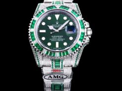 Rolex Super Clone Submariner Iced Out 116610LV-5 41mm Green Dial