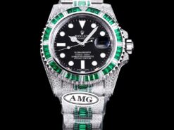 Rolex Super Clone Submariner Iced Out 116610LV-6 41mm Black Dial