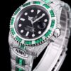 Fake Rolex Submariner Iced Out 116610LV-6 41mm Black Dial